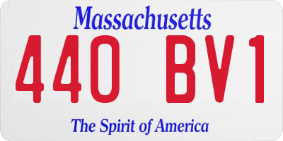 MA license plate 440BV1