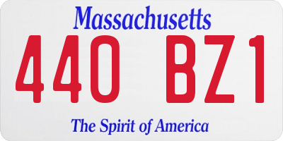 MA license plate 440BZ1