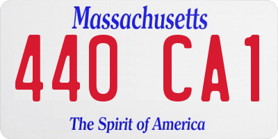 MA license plate 440CA1