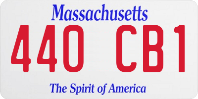 MA license plate 440CB1