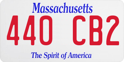MA license plate 440CB2
