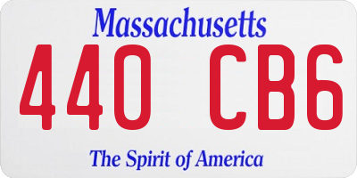 MA license plate 440CB6