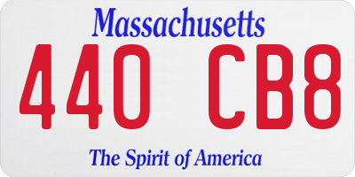 MA license plate 440CB8