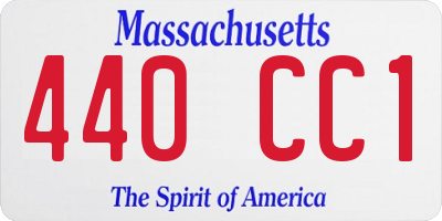 MA license plate 440CC1