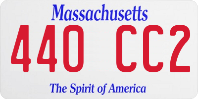 MA license plate 440CC2