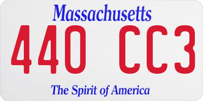 MA license plate 440CC3