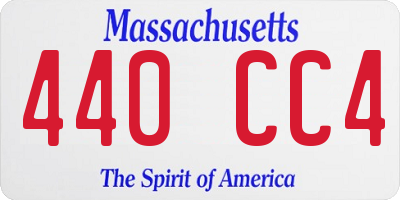 MA license plate 440CC4
