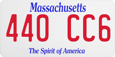 MA license plate 440CC6