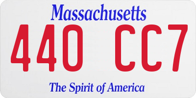 MA license plate 440CC7