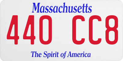 MA license plate 440CC8