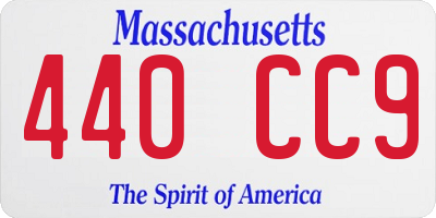 MA license plate 440CC9