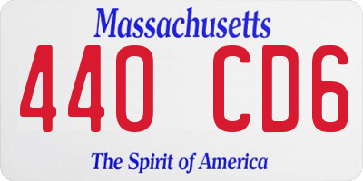 MA license plate 440CD6
