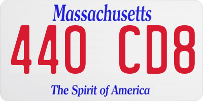 MA license plate 440CD8