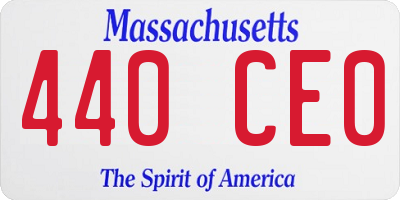 MA license plate 440CE0