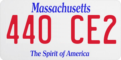 MA license plate 440CE2