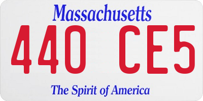 MA license plate 440CE5