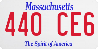 MA license plate 440CE6
