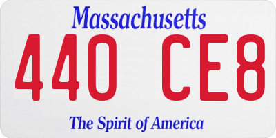 MA license plate 440CE8
