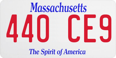 MA license plate 440CE9