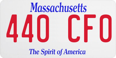 MA license plate 440CF0