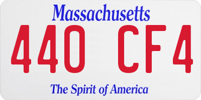 MA license plate 440CF4