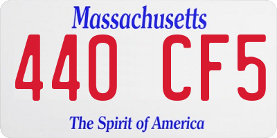MA license plate 440CF5