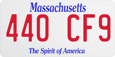 MA license plate 440CF9