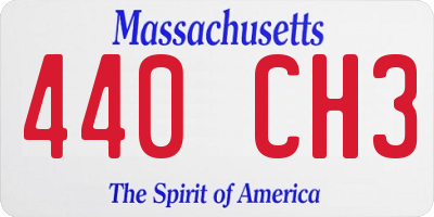 MA license plate 440CH3
