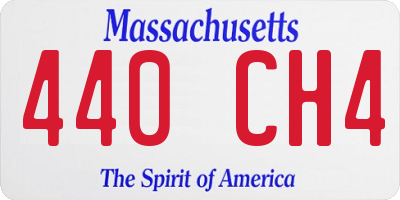 MA license plate 440CH4
