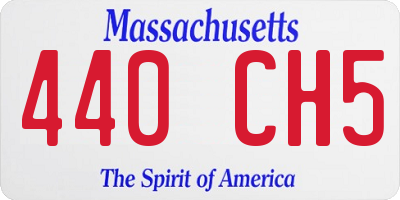 MA license plate 440CH5
