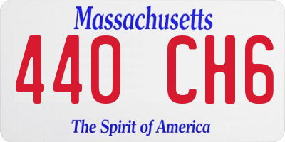MA license plate 440CH6