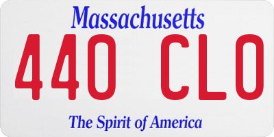 MA license plate 440CL0