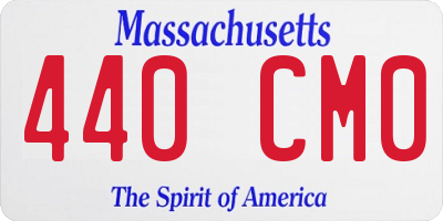 MA license plate 440CM0
