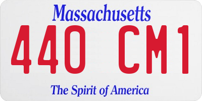 MA license plate 440CM1