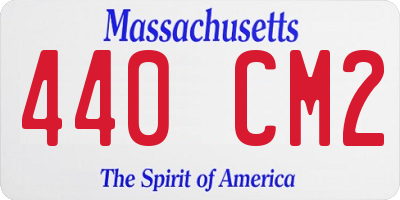 MA license plate 440CM2