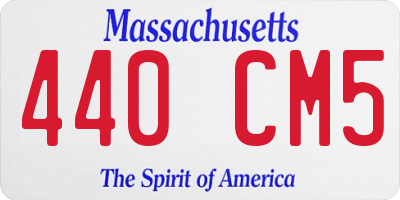 MA license plate 440CM5