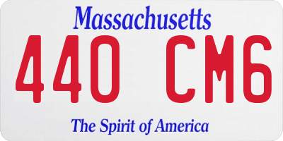 MA license plate 440CM6