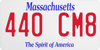 MA license plate 440CM8