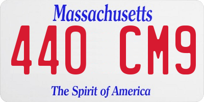 MA license plate 440CM9