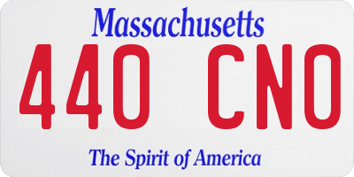 MA license plate 440CN0