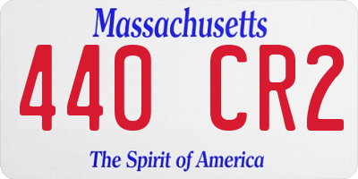 MA license plate 440CR2