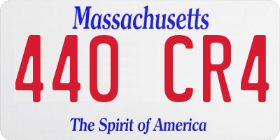 MA license plate 440CR4