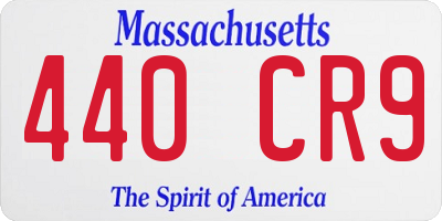 MA license plate 440CR9