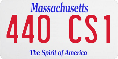 MA license plate 440CS1