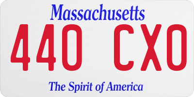 MA license plate 440CX0