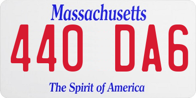 MA license plate 440DA6