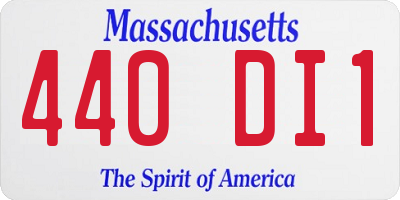 MA license plate 440DI1