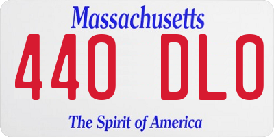 MA license plate 440DL0