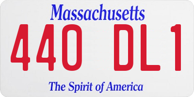 MA license plate 440DL1