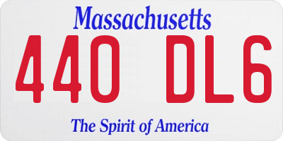 MA license plate 440DL6